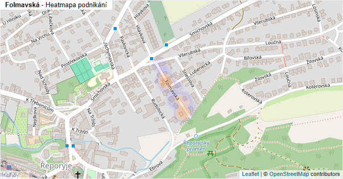 Folmavská - mapa podnikání