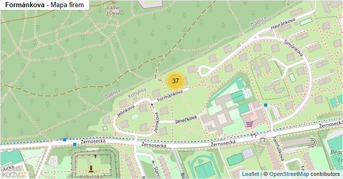 Formánkova - mapa firem