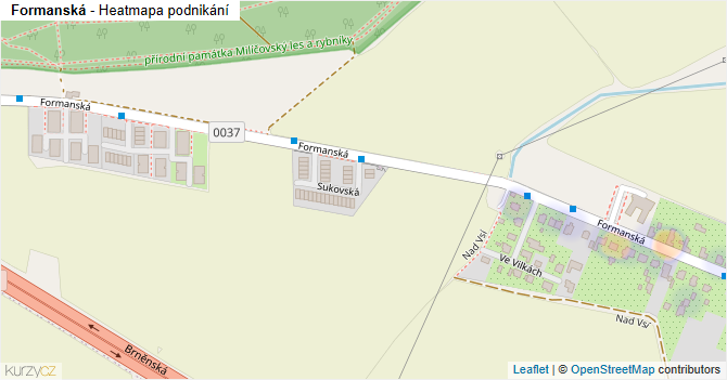 Formanská - mapa podnikání