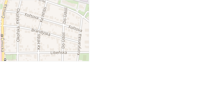 Fořtova v obci Praha - mapa ulice