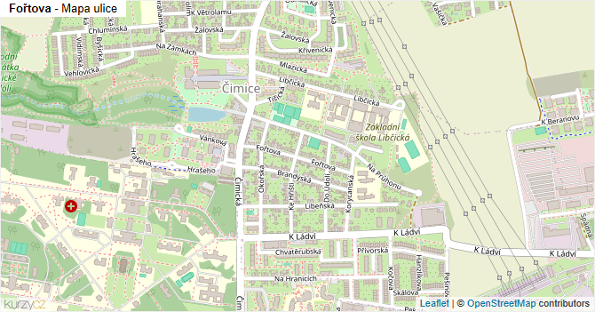 Fořtova - mapa ulice