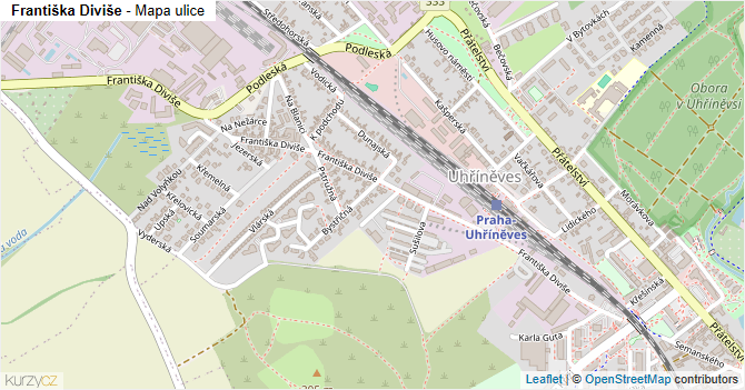 Františka Diviše - mapa ulice