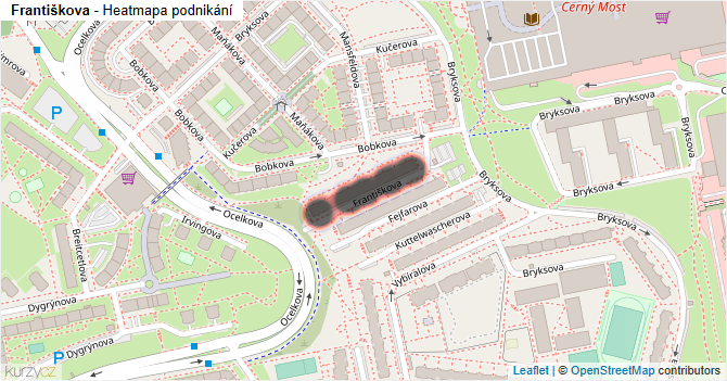 Františkova - mapa podnikání