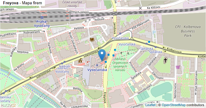 Freyova - mapa firem
