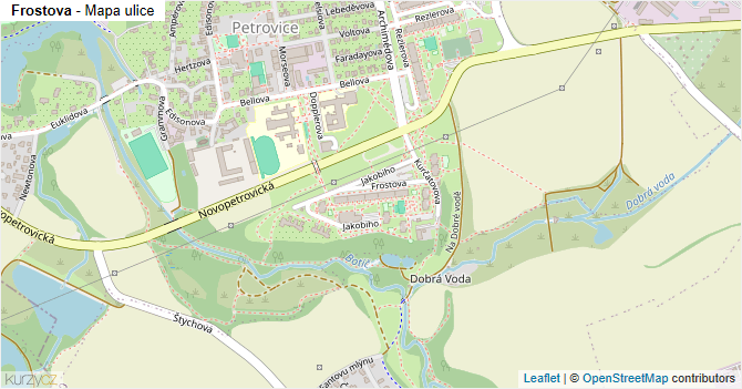 Frostova - mapa ulice