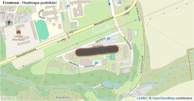Frostova - mapa podnikání