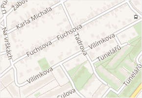 Fuchsova v obci Praha - mapa ulice