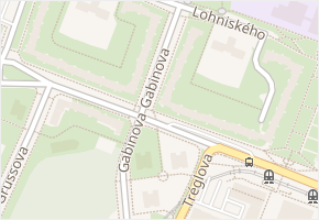 Gabinova v obci Praha - mapa ulice