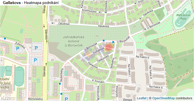Gallašova - mapa podnikání