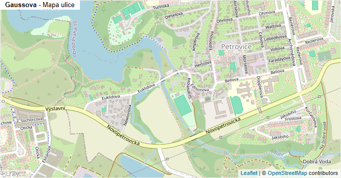 Gaussova - mapa ulice