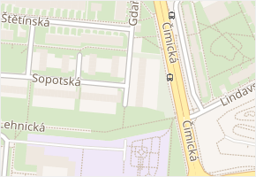 Gdaňská v obci Praha 12 - mapa ulice