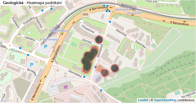 Geologická - mapa podnikání