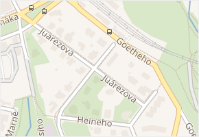 Goetheho v obci Praha 3 - mapa ulice