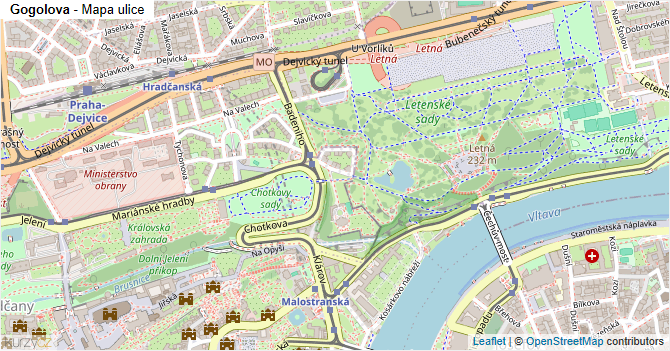 Gogolova - mapa ulice