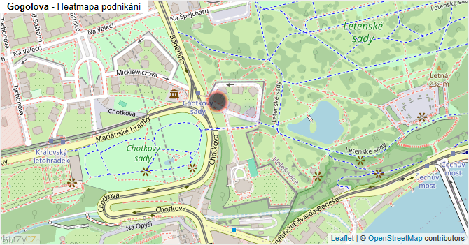 Gogolova - mapa podnikání