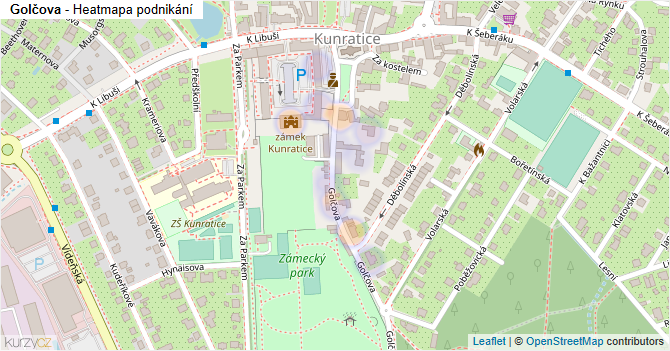 Golčova - mapa podnikání