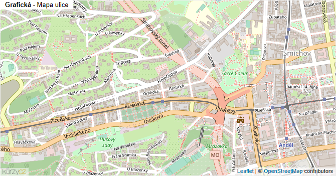 Grafická - mapa ulice