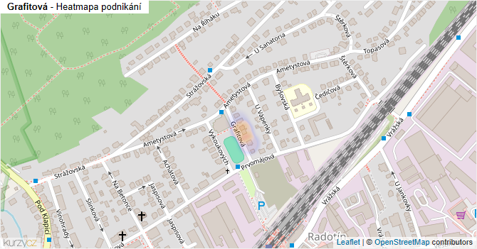 Grafitová - mapa podnikání
