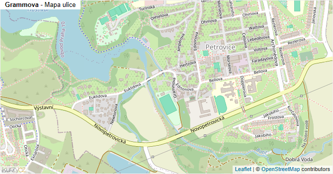 Grammova - mapa ulice