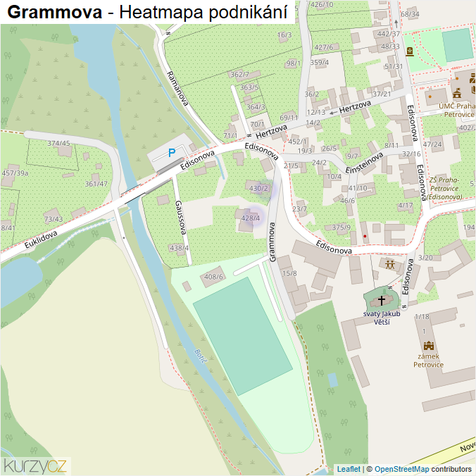 Mapa Grammova - Firmy v ulici.