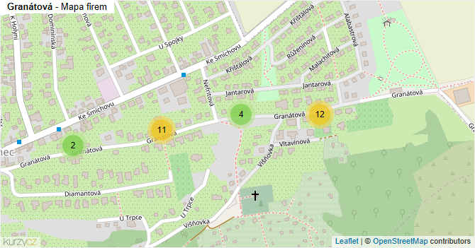Granátová - mapa firem