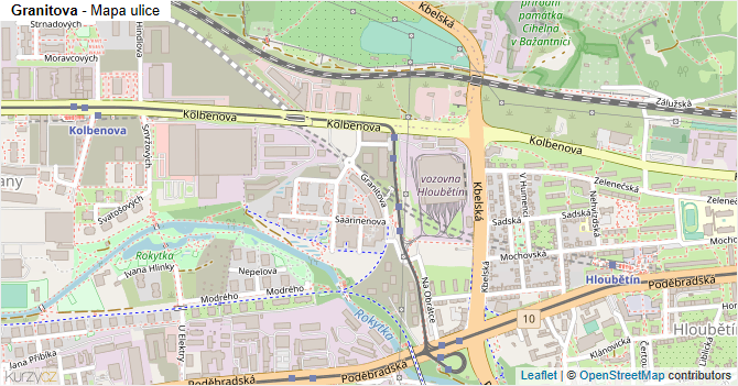Granitova - mapa ulice