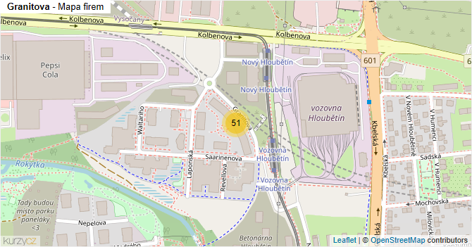 Granitova - mapa firem