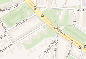 Gutova v obci Praha - mapa ulice