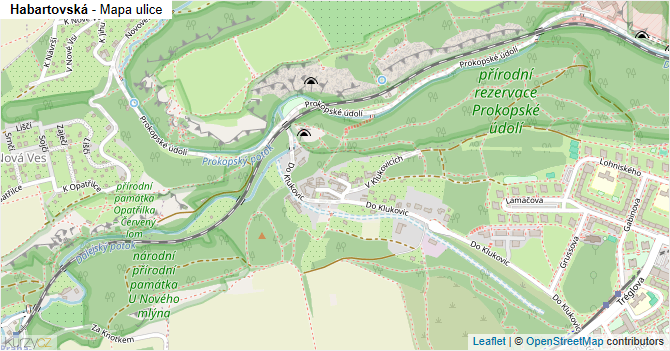 Habartovská - mapa ulice