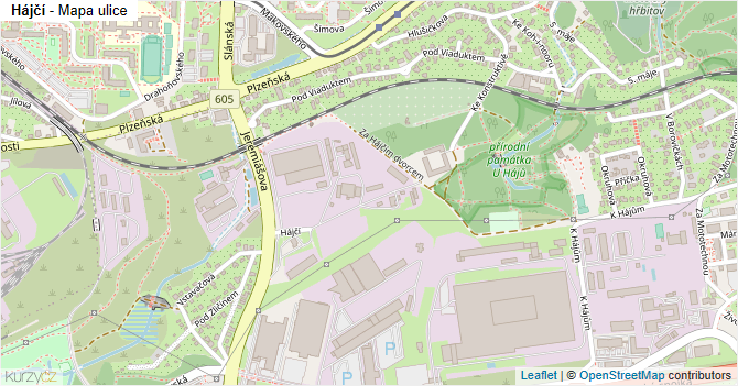 Hájčí - mapa ulice