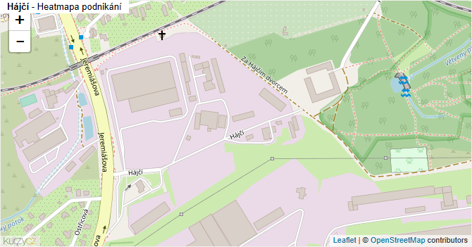 Hájčí - mapa podnikání