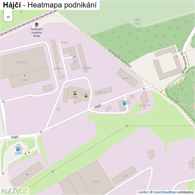 Mapa Hájčí - Firmy v ulici.