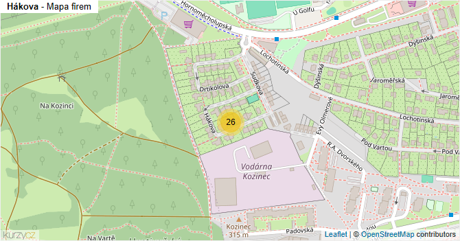 Hákova - mapa firem