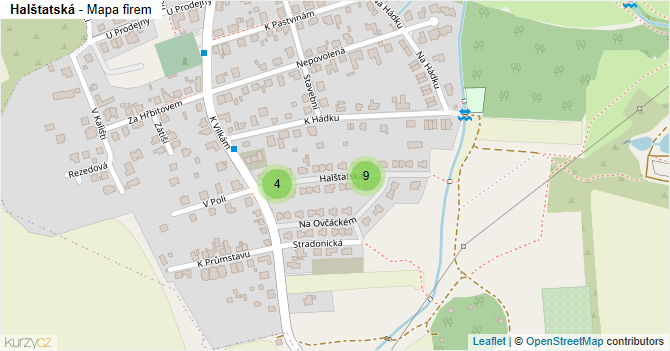 Halštatská - mapa firem