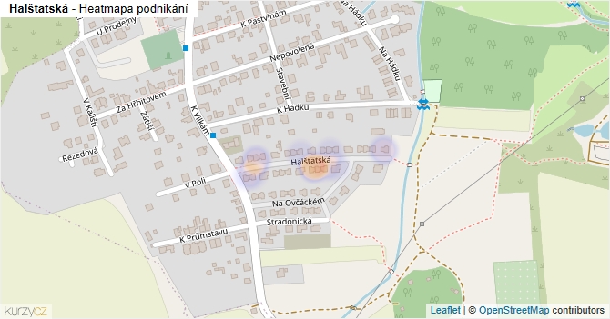 Halštatská - mapa podnikání