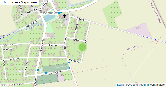 Hamplova - mapa firem