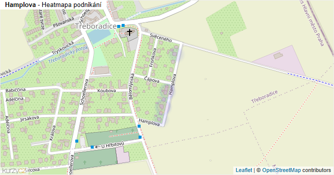 Hamplova - mapa podnikání