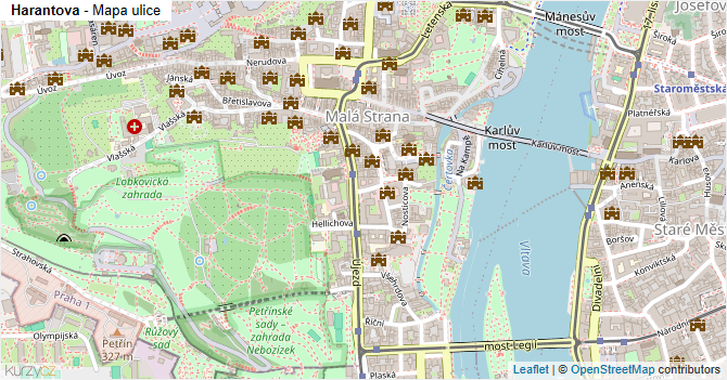 Harantova - mapa ulice