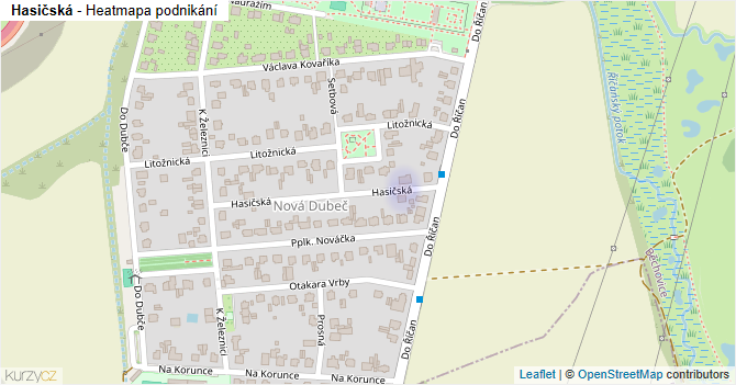 Hasičská - mapa podnikání