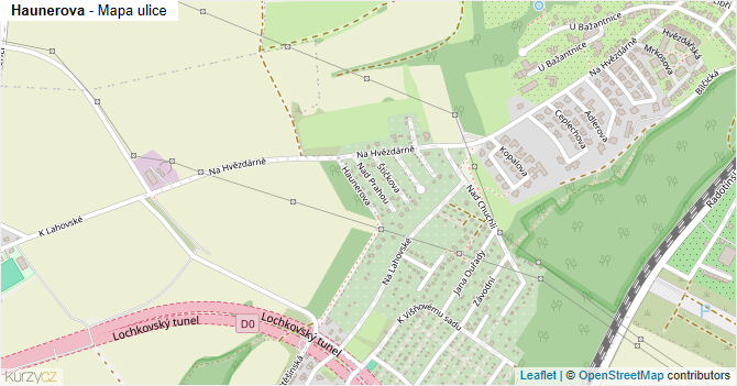 Haunerova - mapa ulice