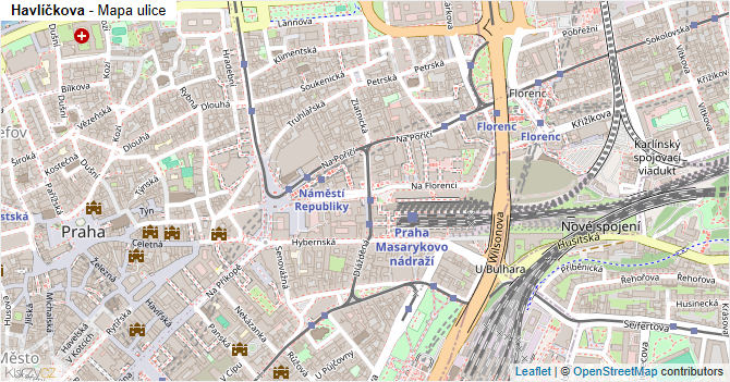 Havlíčkova - mapa ulice