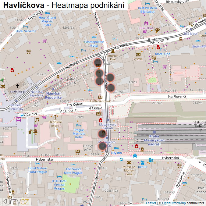 Mapa Havlíčkova - Firmy v ulici.