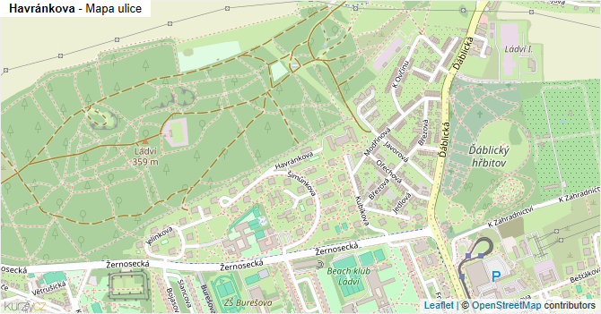 Havránkova - mapa ulice