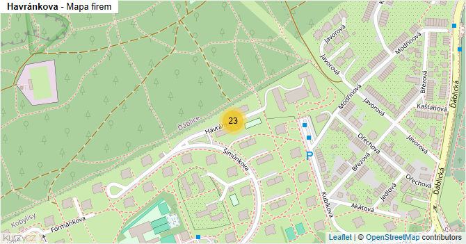 Havránkova - mapa firem