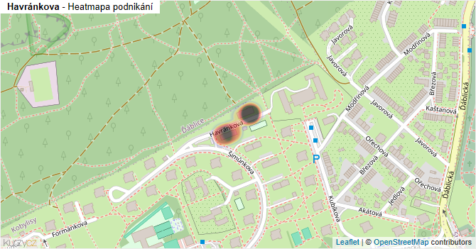 Havránkova - mapa podnikání