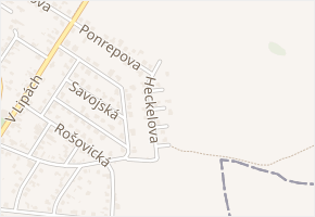 Heckelova v obci Praha 12 - mapa ulice