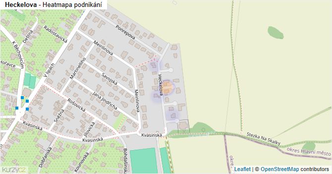 Heckelova - mapa podnikání