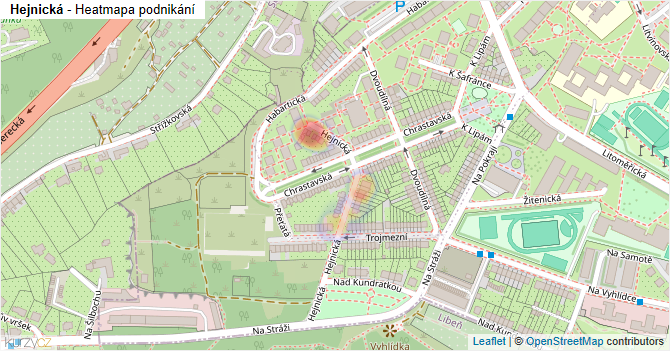Hejnická - mapa podnikání