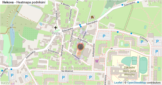 Hekova - mapa podnikání