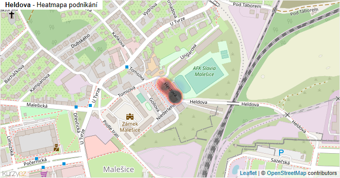 Heldova - mapa podnikání